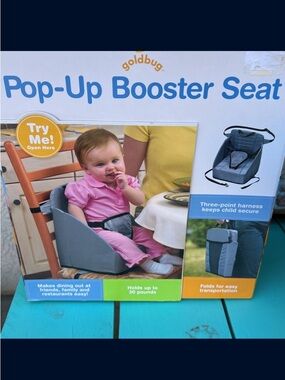 goldbug Pop-Up Booster Seat - Gray